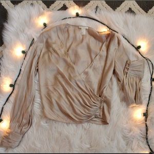 Champagne H&M Blouse with Buttons